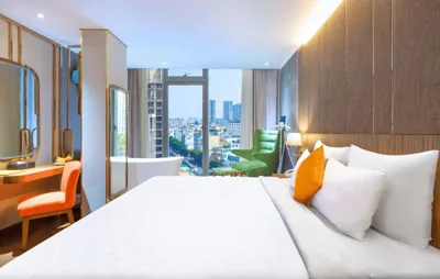 Park Suite hướng thành phố - Miễn phí minibar và trà chiều — Winsuites Saigon Hotel - Complimentary Afternoon Tea & Refreshments